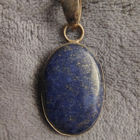 Elegant Oval Lapis Lazuli Stone Pendant - Picture 2 of 5